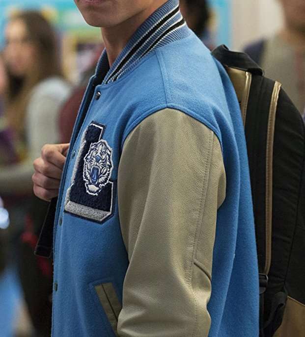 13 Reasons Why Liberty High Varsity Jacket - back view