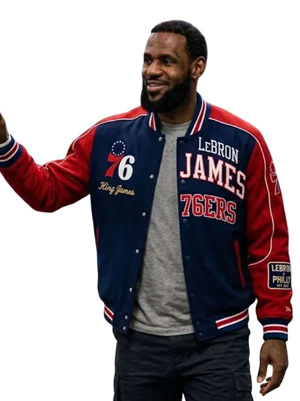 Lebron James 76ers Varsity Jacket