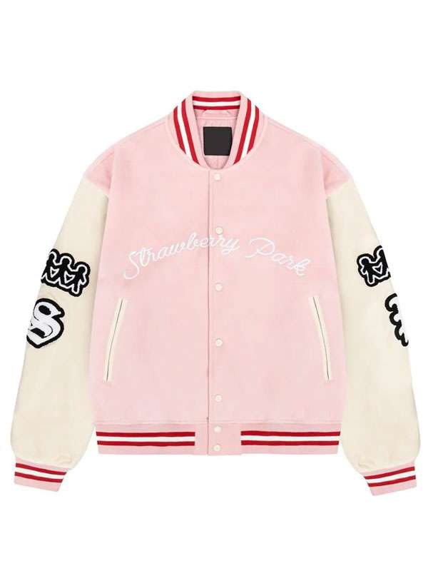 Strawberry Park Valentines Day Varsity Jacket