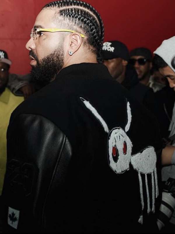 Drake for All the Dogs OVO Varsity Jacket - side view