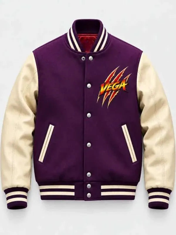 Vega Street Fighter World Warrior Varsity Jacket - back view