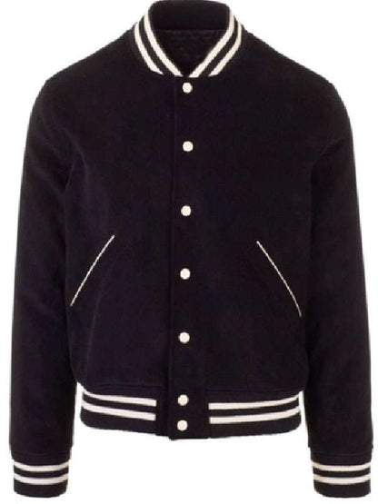 Battle on the Beach Sarah Baeumler Black Varsity Jacket