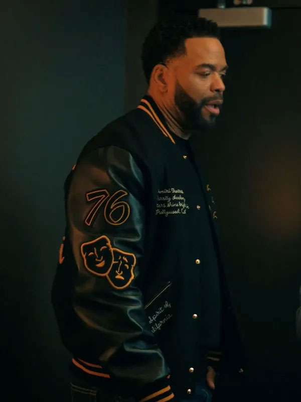 Method Man Relationship Goals Black Varsity Jacket - back view