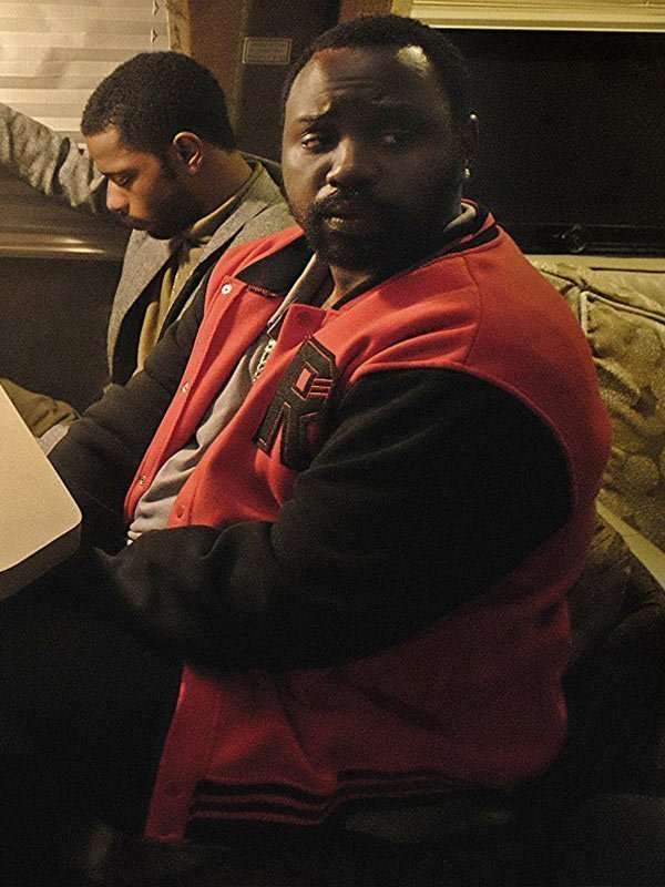 Atlanta Brian Tyree Henry Red Varsity Jacket - back view