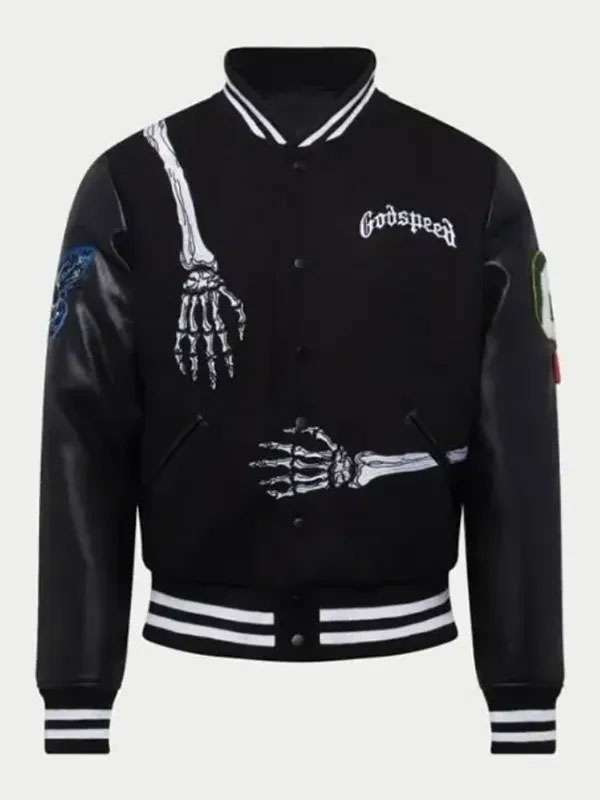 Rod Skull Godspeed Varsity Jacket - back view