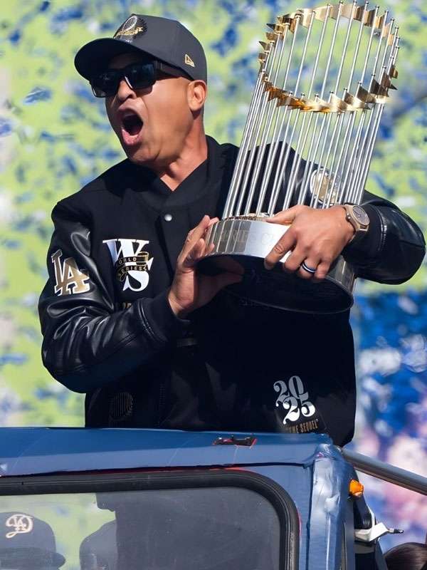 Dave Roberts Dodgers World Series Championship Varsity Jacket - alternate view
