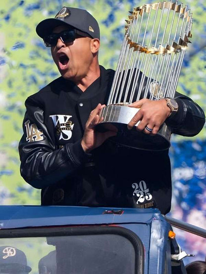 Dave Roberts Dodgers World Series Championship Varsity Jacket - alternate view