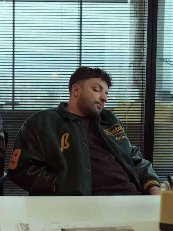 Olsi Bylyku Police Per Jete Green Varsity Jacket - side view