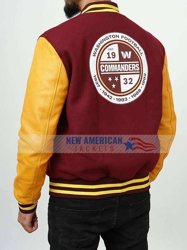 Football Team Washington Commanders Letterman Jacket - side view