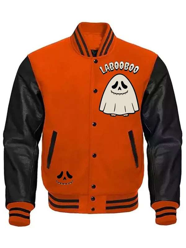 Labubu Ghostface Varsity Jacket - back view