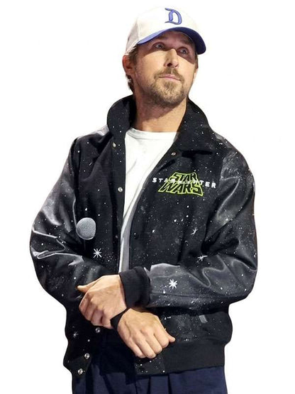 Star Wars Starfighter Ryan Gosling Black Varsity Jacket
