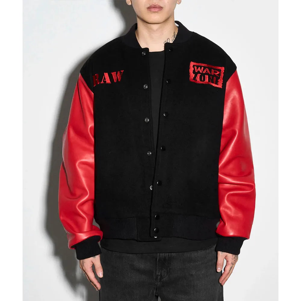 Raw Is War Varsity Jacket - side view