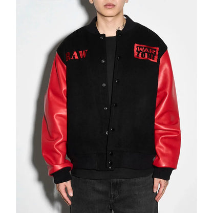 Raw Is War Varsity Jacket - side view