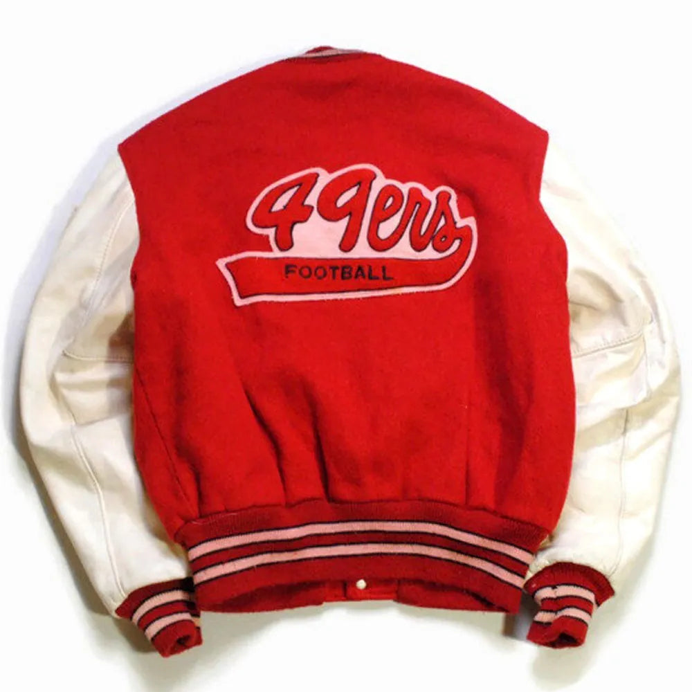 49ers SF Super Bowl Varsity Jacket - back view