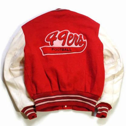 49ers SF Super Bowl Varsity Jacket - back view
