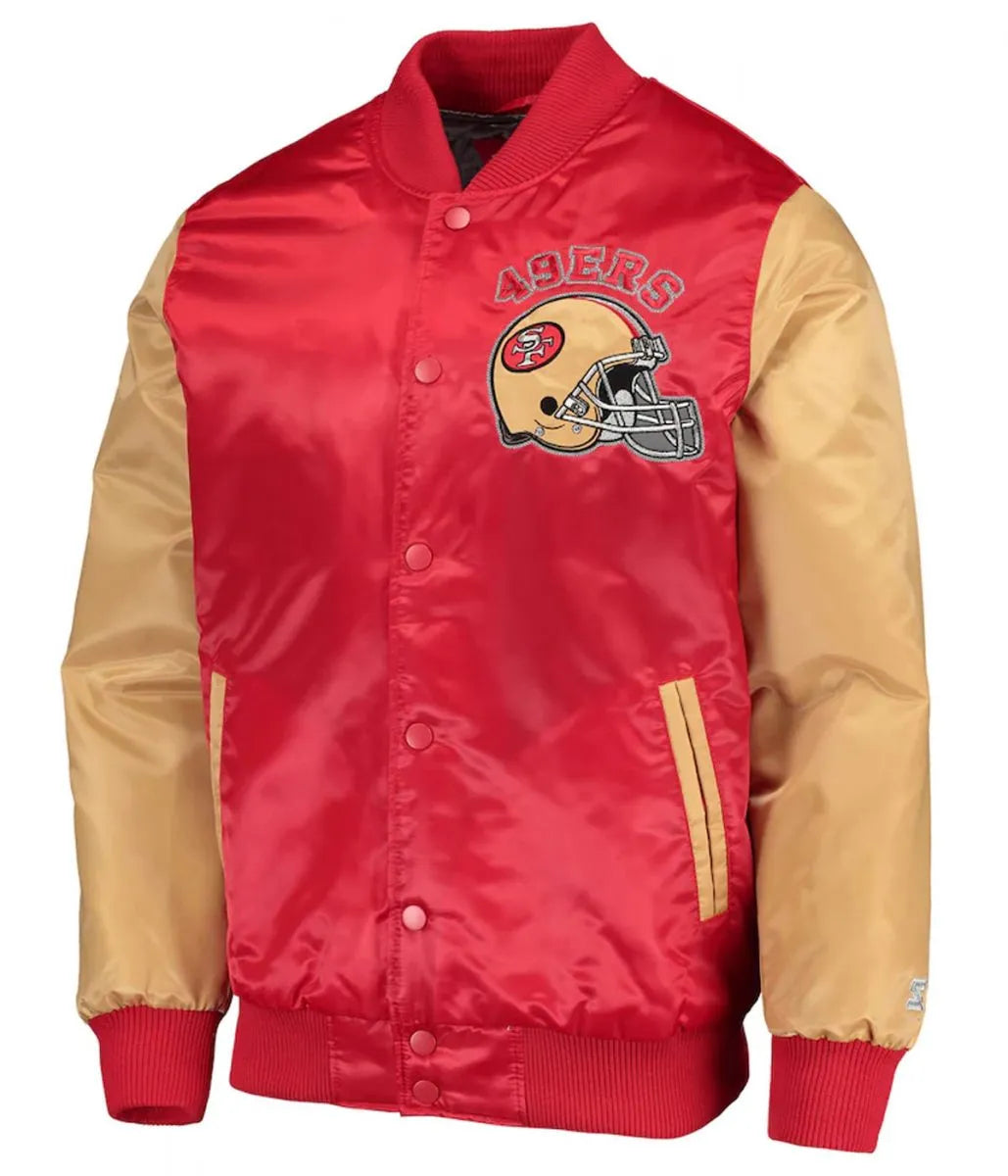 San Francisco 49ers Satin Red and Gold Jacket