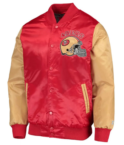 San Francisco 49ers Satin Red and Gold Jacket