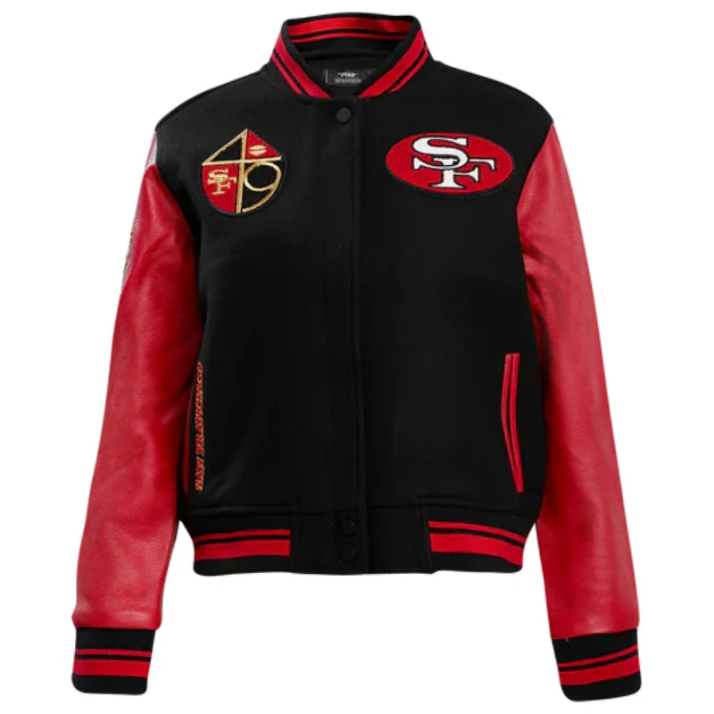 San Francisco 49ers Retro Classic Rib Wool Varsity Jacket