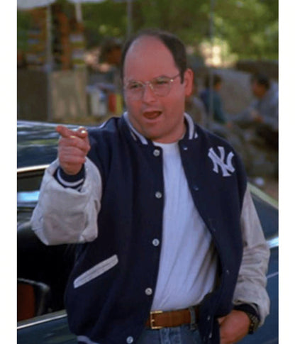 Seinfeld Jason Alexander Yankees Varsity Jacket - side view