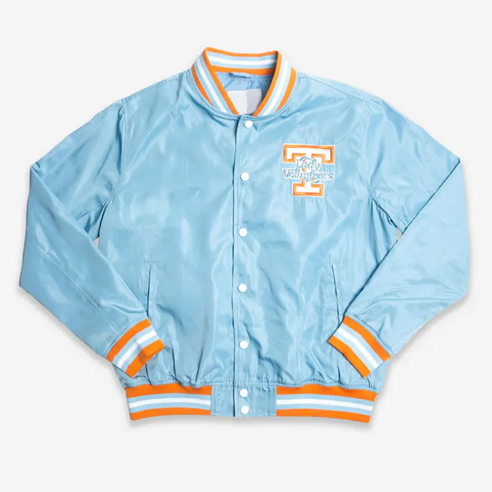 Tennessee Lady Vols Championship Light Blue Satin Jacket