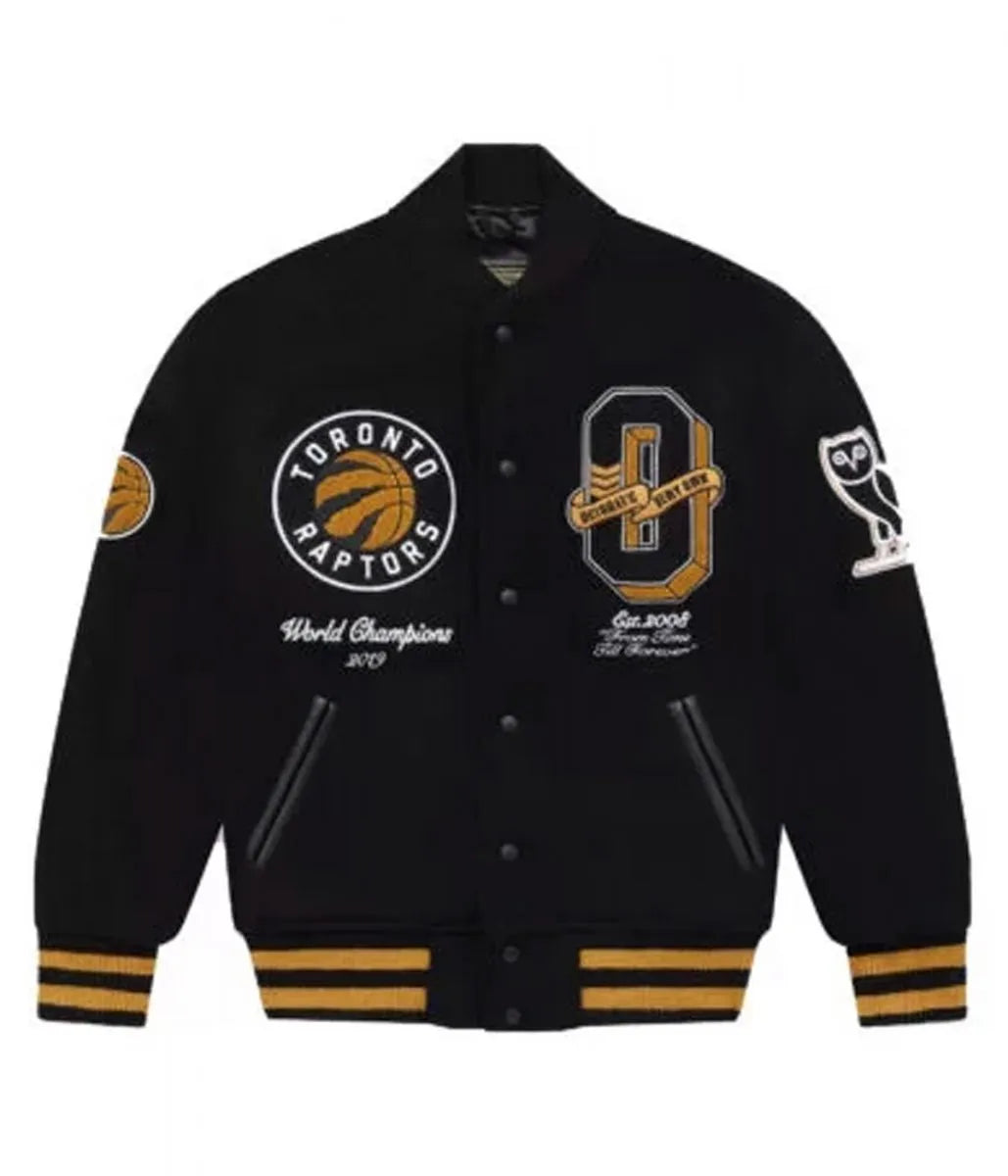 OVO Toronto Raptors Varsity Black Wool Jacket