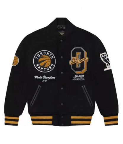 OVO Toronto Raptors Varsity Black Wool Jacket