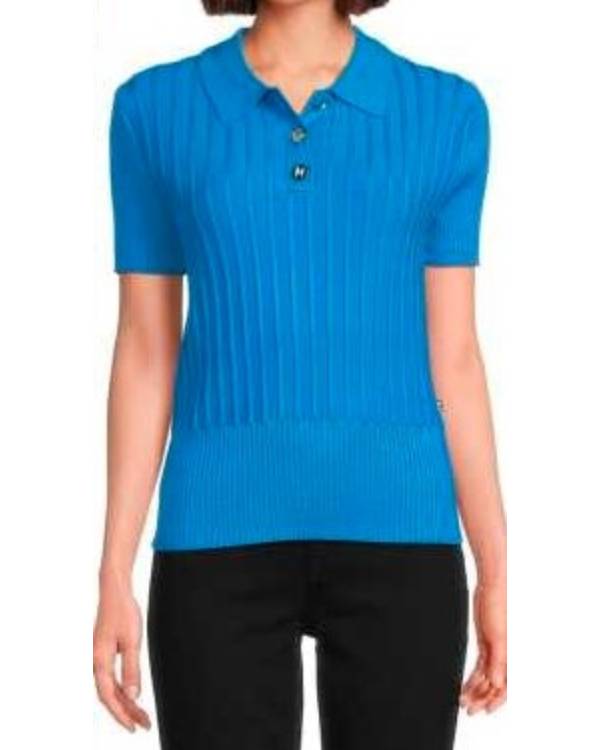 Good Morning America Robin Roberts Blue Polo Shirt Clanton Jacket