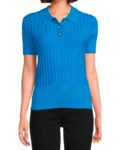 Good Morning America Robin Roberts Blue Polo Shirt Clanton Jacket