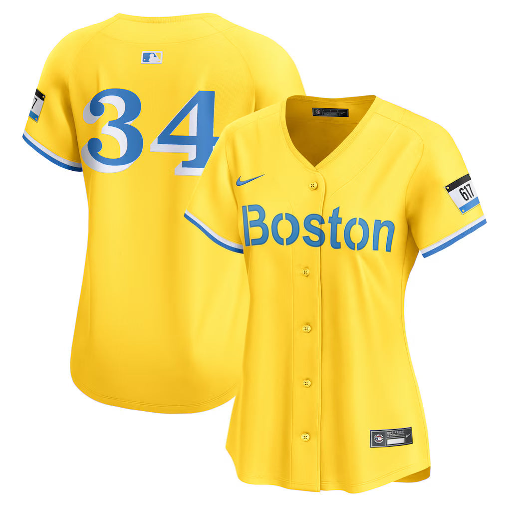Women's Boston Red Sox David Ortiz Nike Gold City Connect Retired Player Jersey Kansas Jacket