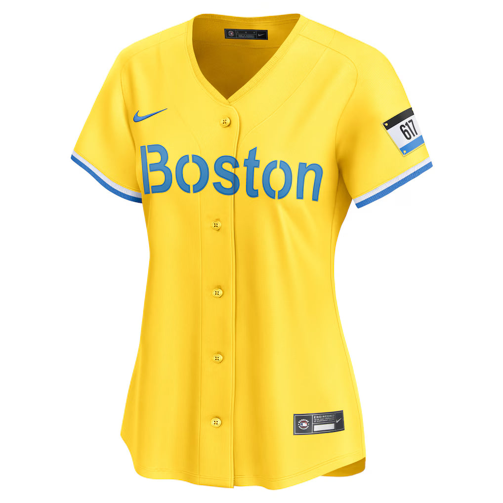 Women's Boston Red Sox David Ortiz Nike Gold City Connect Retired Player Jersey Kansas Jacket