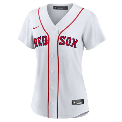 Women's Boston Red Sox Rafael Devers Nike White Home Replica Player Jersey Kansas Jacket