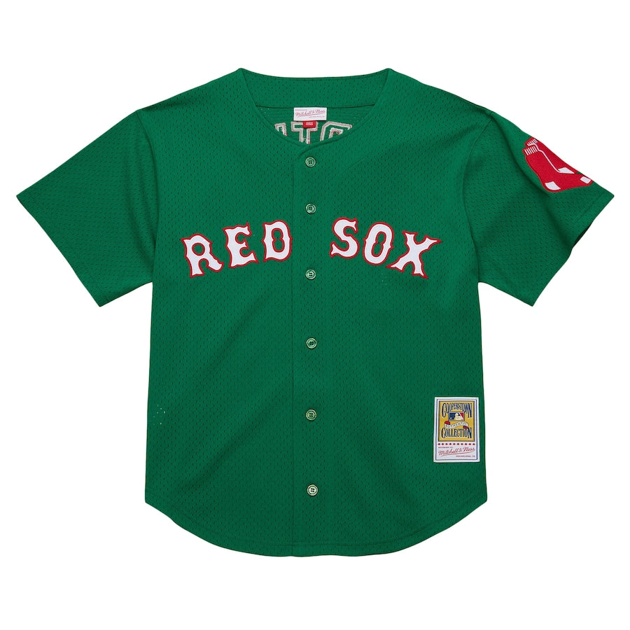 Youth Boston Red Sox David Ortiz Mitchell & Ness Green Cooperstown Collection Mesh Batting Practice Jersey Kansas Jacket